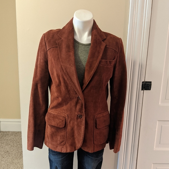 Vintage Jackets & Blazers - Vintage Berman's reddish brown leather blazer.